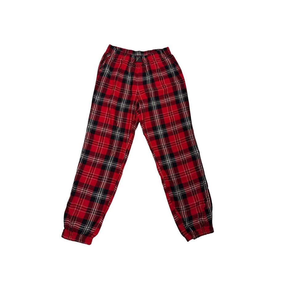 Victoria's Secret Pajama Pants Red Plaid Jogger Lounge Bottoms Size Womens Small